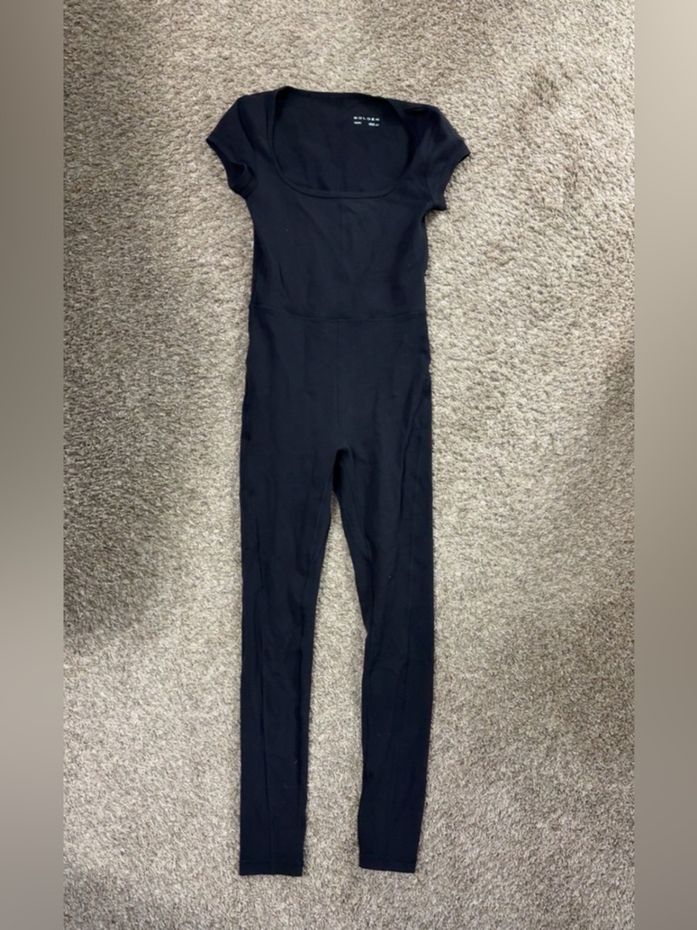Aritzia Black Short-Sleeve Jumpsuit